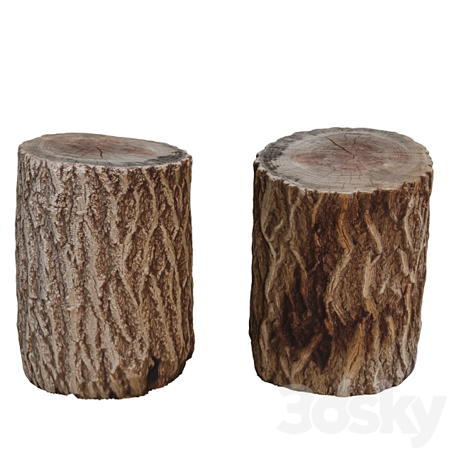 tree trunk 7 3ds Max - thumbnail 2