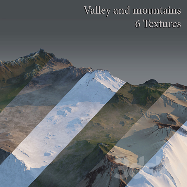 Valley and mountains 3DSMax File - thumbnail 1