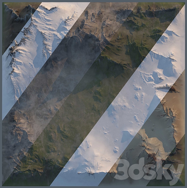 Valley and mountains 3DSMax File - thumbnail 3