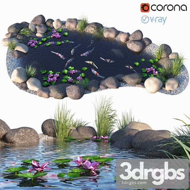 Water Koi Fish 3dsmax Download - thumbnail 1