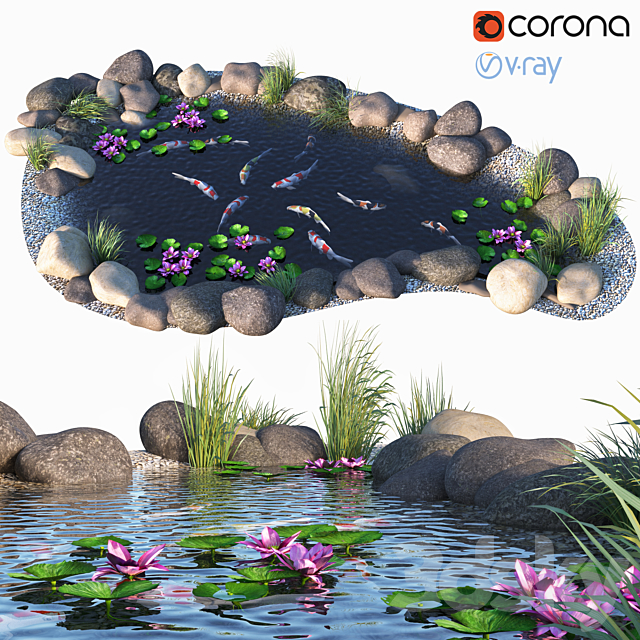 Water – Koi fish 3DSMax File - thumbnail 1