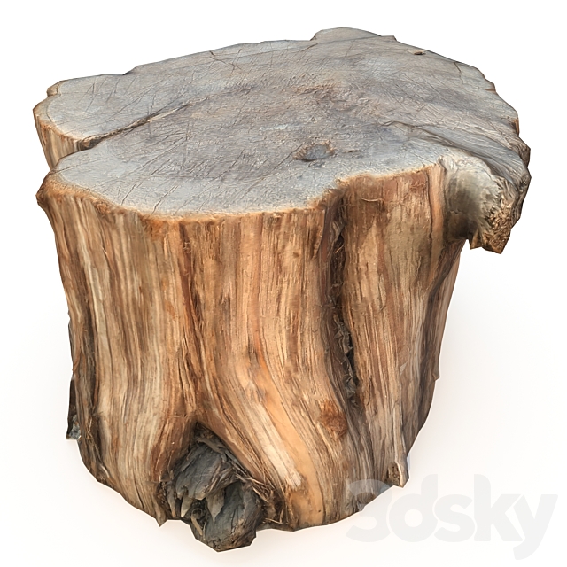 Wood stump 3DSMax File - thumbnail 1