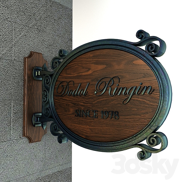 007 Vintage signage 3DS Max Model - thumbnail 2