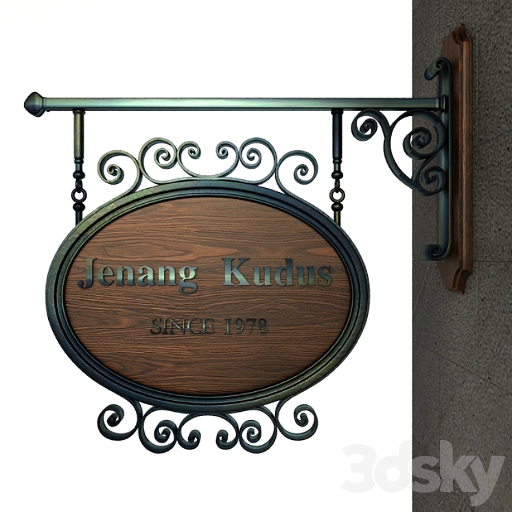 008 Vintage signage 3DS Max - thumbnail 1