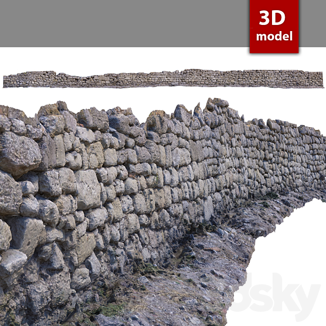 290 Stone Wall 3ds Max - thumbnail 1