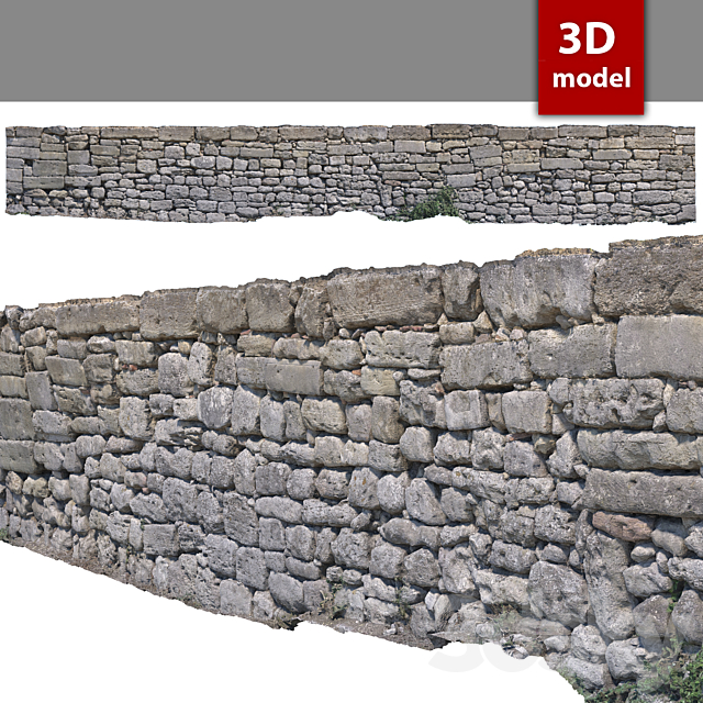 292 Stone Wall 3ds Max - thumbnail 1