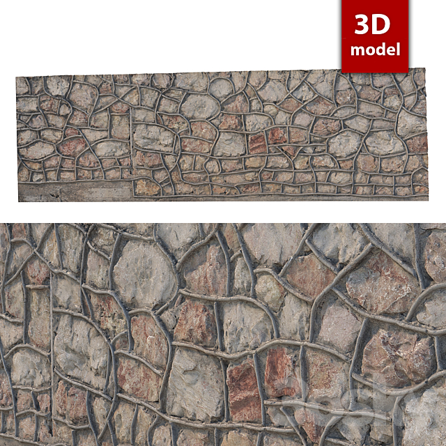 307 Stone Wall 3ds Max - thumbnail 1