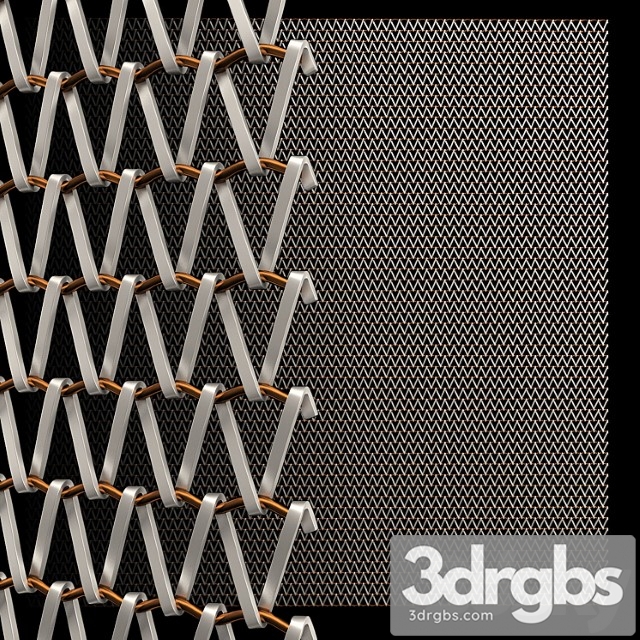 Architectural Metal Mesh 16x22mm 3dsmax Download - thumbnail 1