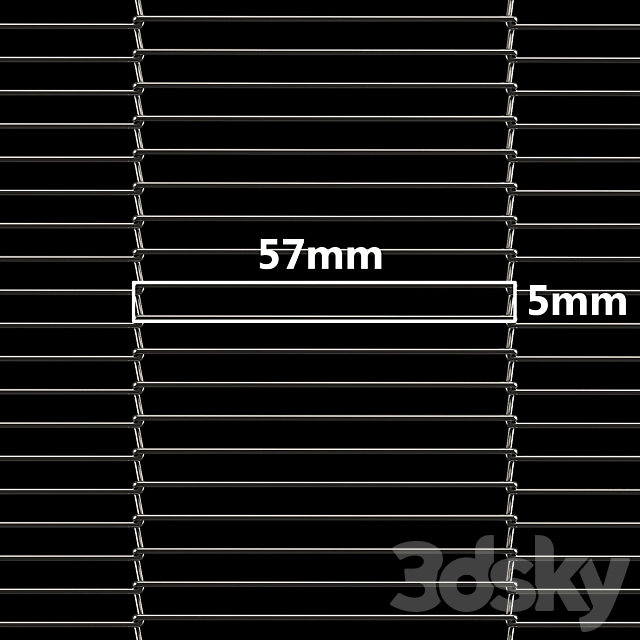 Architectural metal mesh 57x5mm 3DSMax File - thumbnail 2