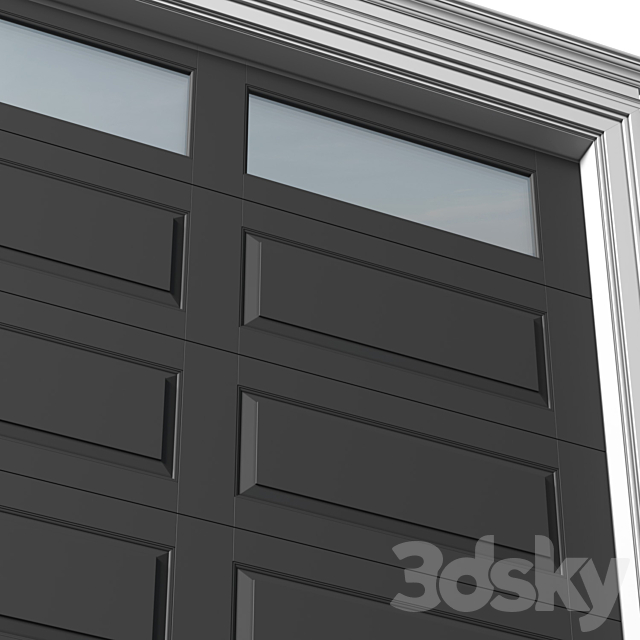 Automatic Garage Doors in classic style.Garage Doors.Traditional Automatic Wood Garage Doors.Entrance modern Gates 3DS Max Model - thumbnail 3