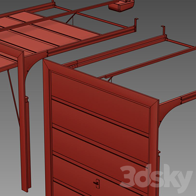 Automatic overhead garage doors 3DS Max Model - thumbnail 3