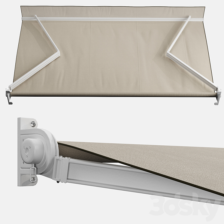 Awnings set 1 (cafe) 3DS Max - thumbnail 2