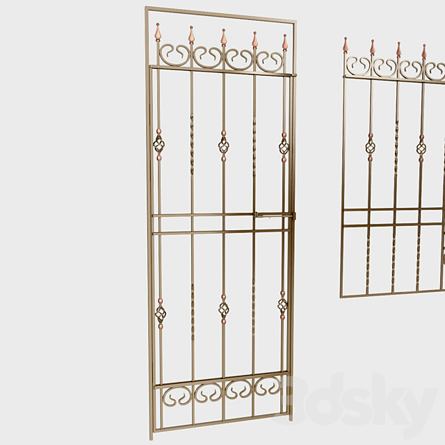 Balcony fencing and window grilles 3DS Max Model - thumbnail 3