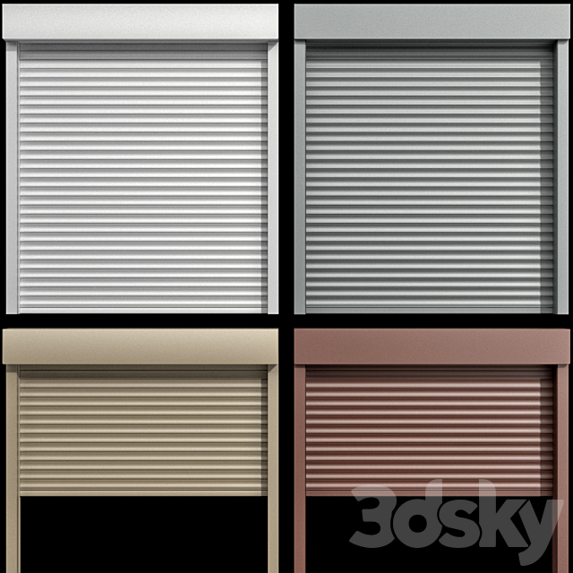 Blind roll shutter for windows and doors 3DS Max Model - thumbnail 2