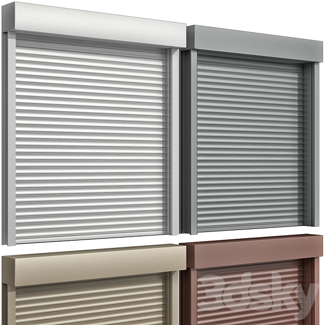 Blind roll shutter for windows and doors 3DS Max Model - thumbnail 5