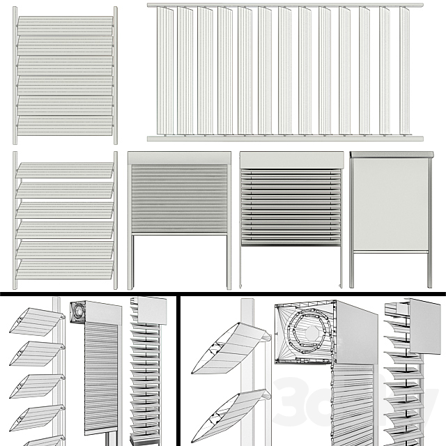 Blinds and shutters for windows and doors 3DSMax File - thumbnail 2