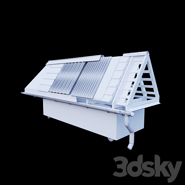 Booth Types of roof 3DS Max Model - thumbnail 2