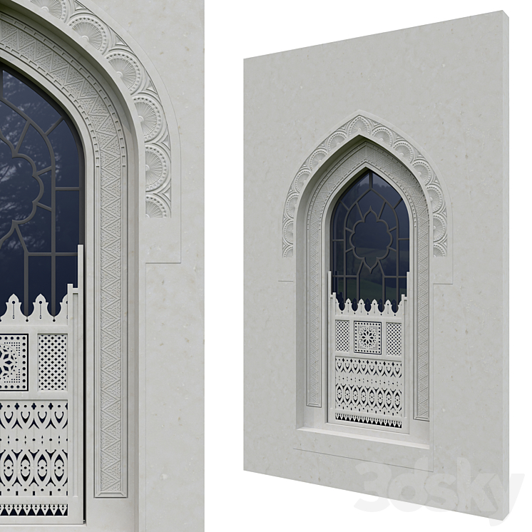 Classic Arabic Window 3DS Max - thumbnail 1