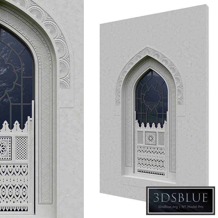 Classic Arabic Window 3DS Max - thumbnail 3