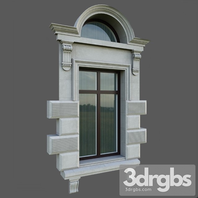 Classic Arched Window 3 3dsmax Download - thumbnail 1