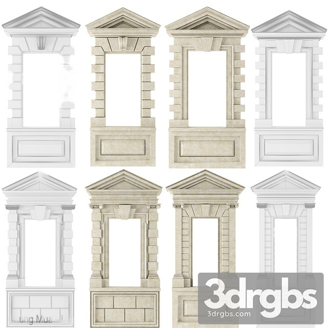 Classic Architecture Door Window Portals 3dsmax Download - thumbnail 1