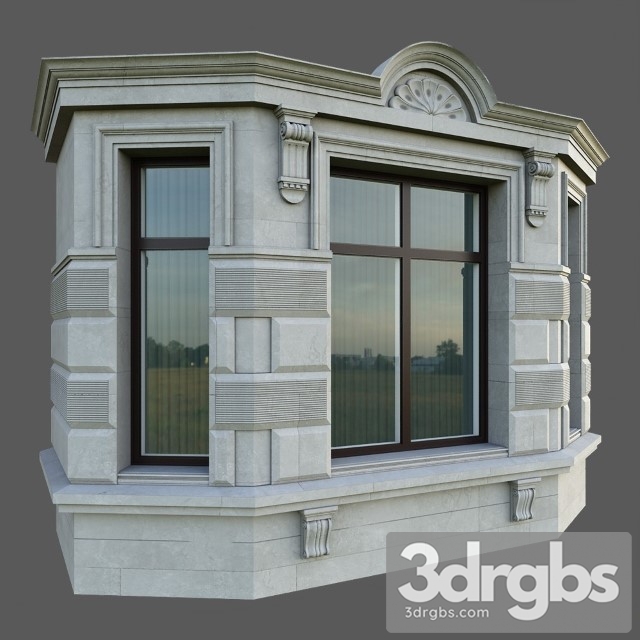 Classic Corner Window 3dsmax Download - thumbnail 1