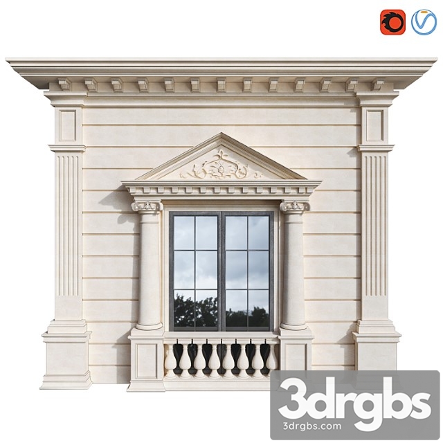 Classic facade element 2 3dsmax Download - thumbnail 1