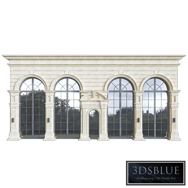 Classic Facade Element 3DS Max - thumbnail 3