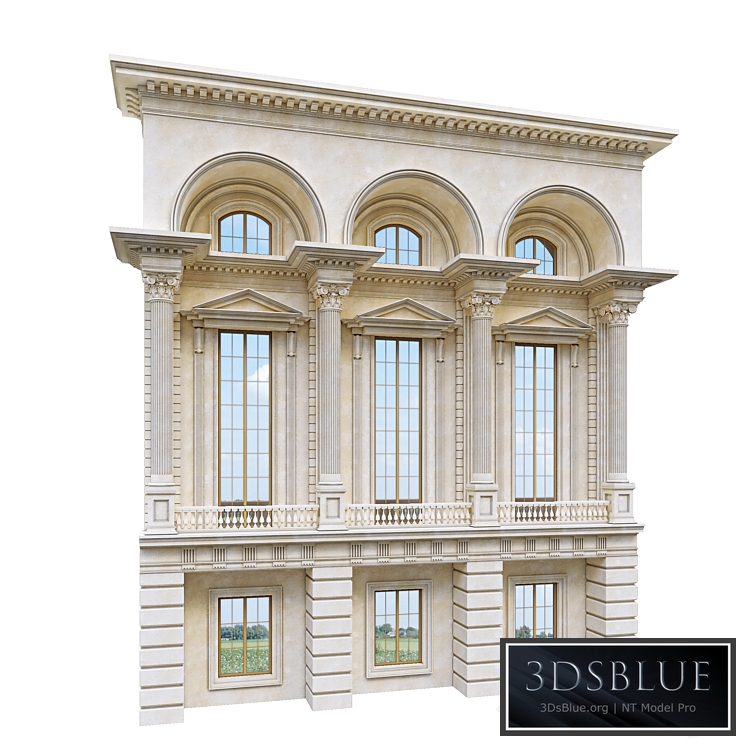 Classic Facade Element 3DS Max - thumbnail 3