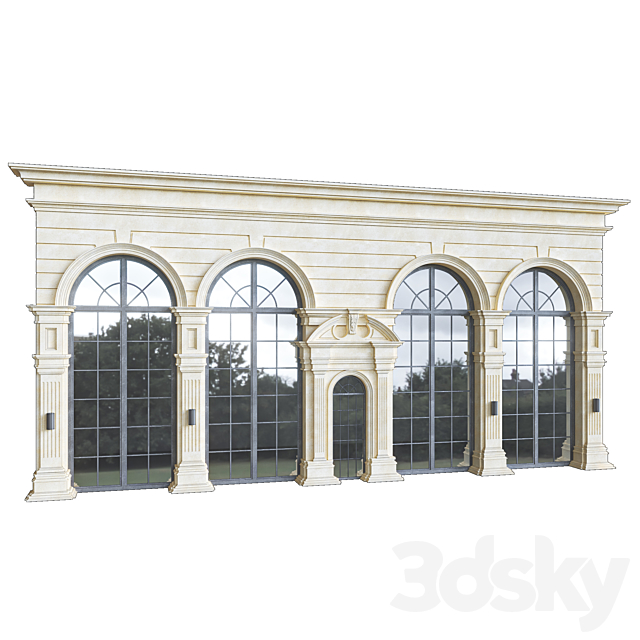 Classic Facade Element 3DSMax File - thumbnail 2