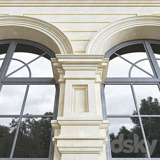 Classic Facade Element 3DSMax File - thumbnail 5