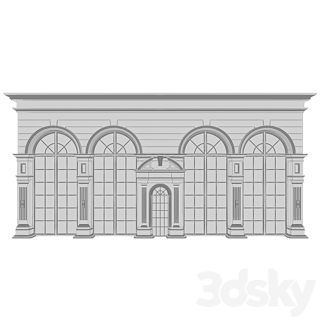 Classic Facade Element 3DSMax File - thumbnail 6