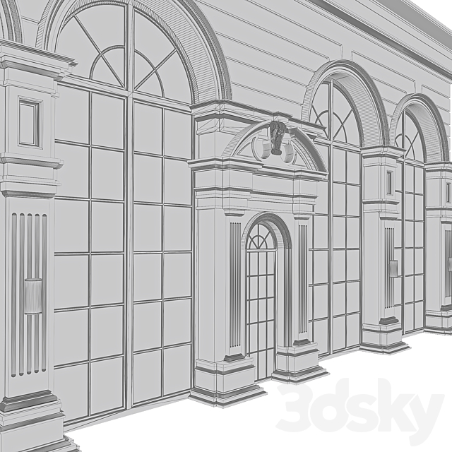 Classic Facade Element 3DSMax File - thumbnail 7