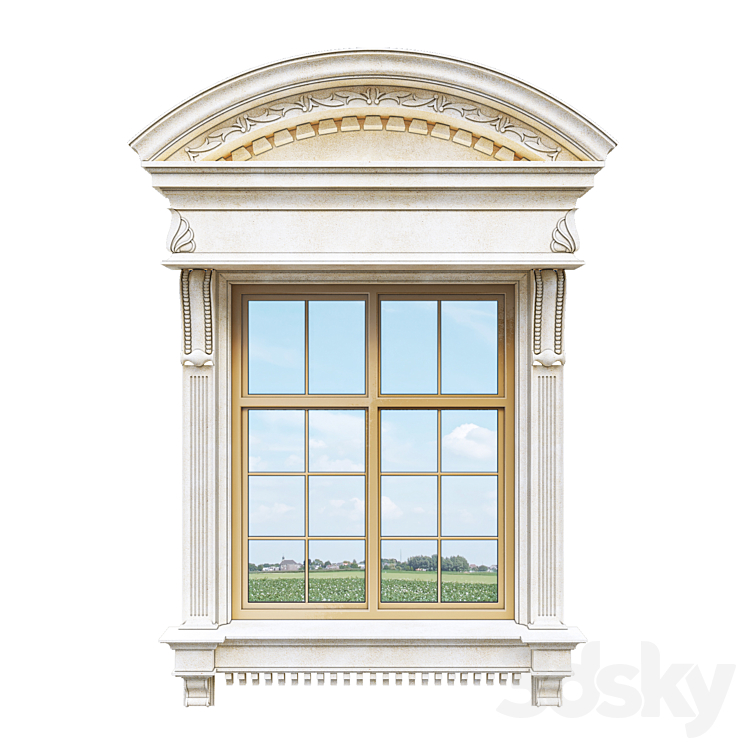 Classic facade window 3DS Max - thumbnail 1