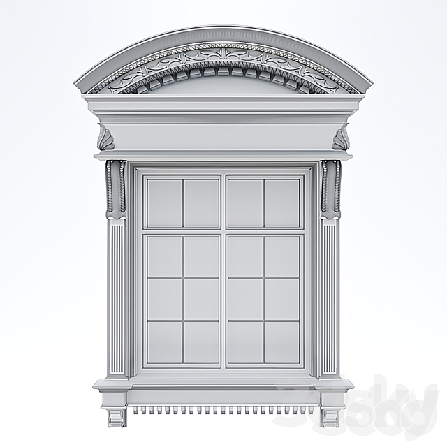 Classic facade window 3DSMax File - thumbnail 3