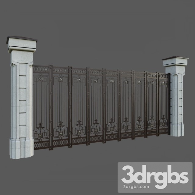 Classic Iron Fence 3dsmax Download - thumbnail 1