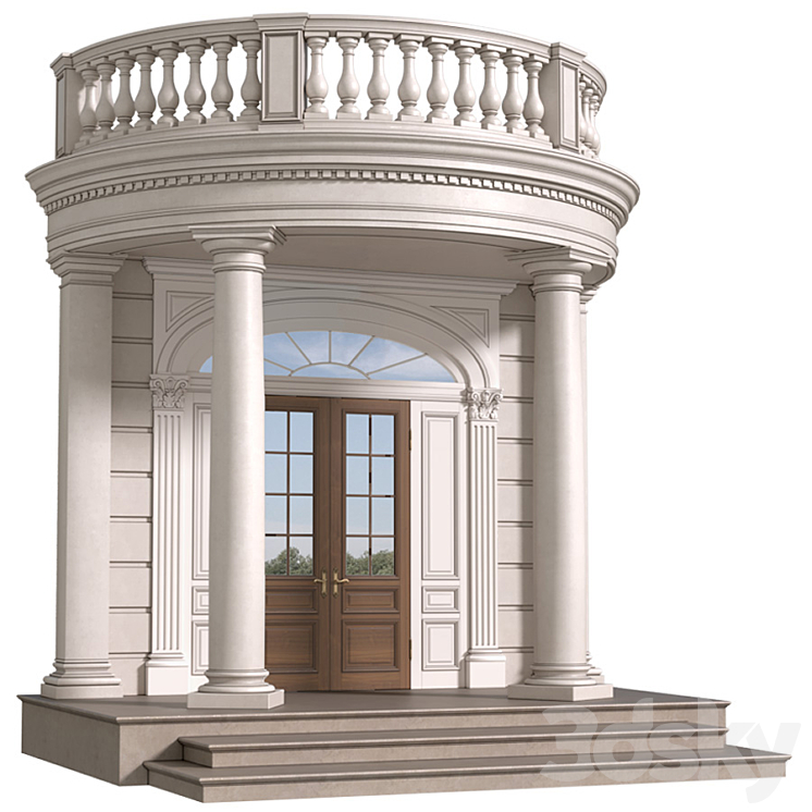 Column Porch Classic Porch 3DS Max - thumbnail 1