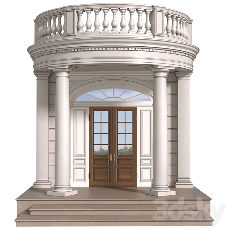 Column Porch Classic Porch 3DS Max - thumbnail 2