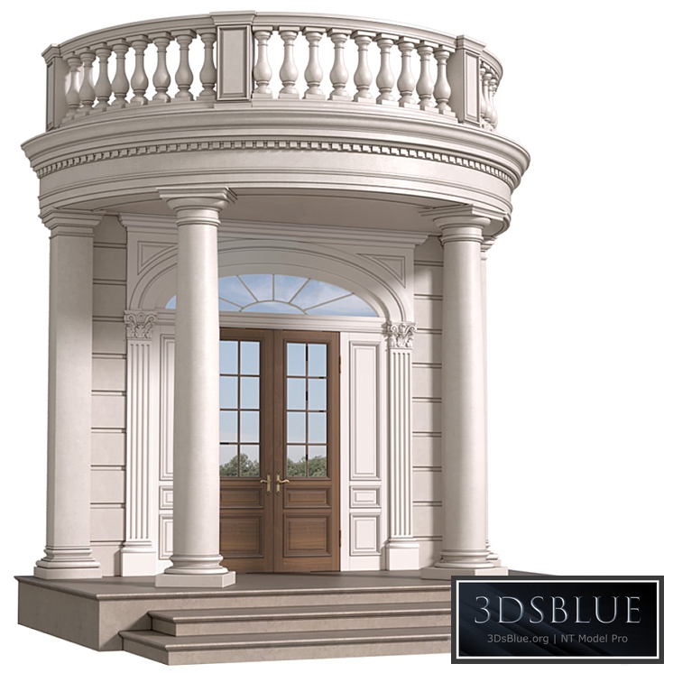 Column Porch Classic Porch 3DS Max - thumbnail 3