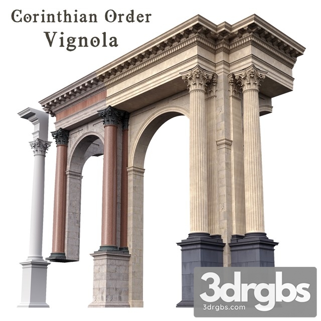 Corinthian Order Vignola 3dsmax Download - thumbnail 1