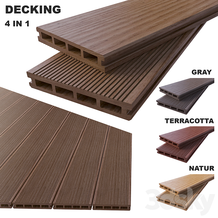 Decking tardex classic 3DS Max - thumbnail 1