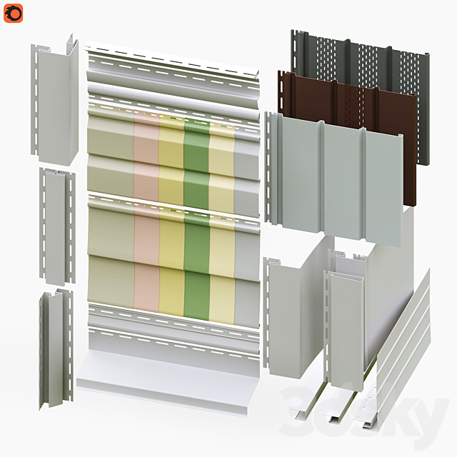 Docke Standart Siding & Accessories 3DSMax File - thumbnail 1