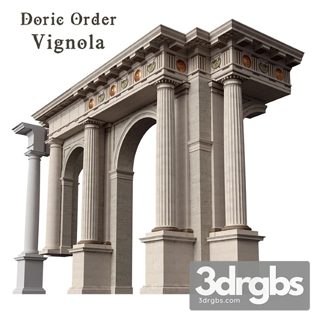 Doric Order Vignola Column 3dsmax Download - thumbnail 1