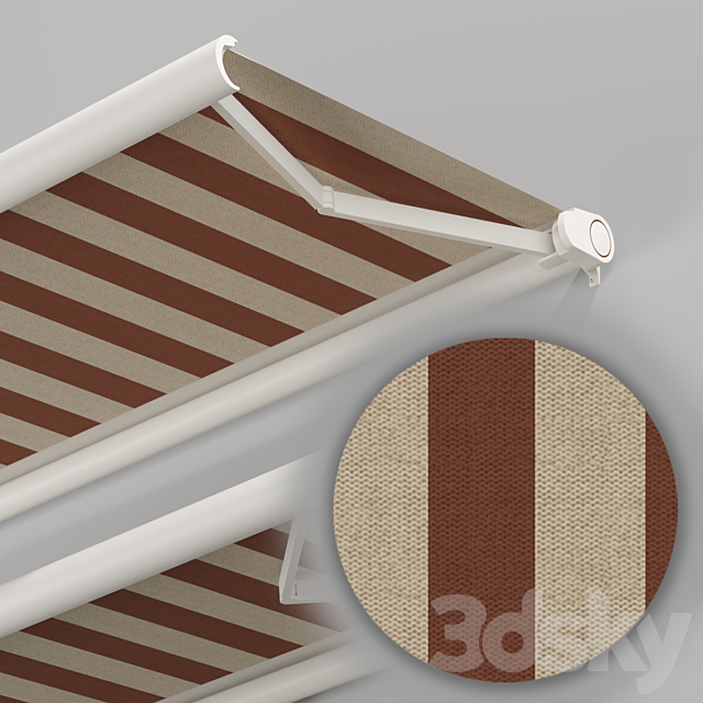 Elbow Awning Cassette Awning 01 3DS Max Model - thumbnail 3