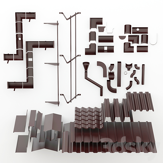 elements of a roof 3DSMax File - thumbnail 1