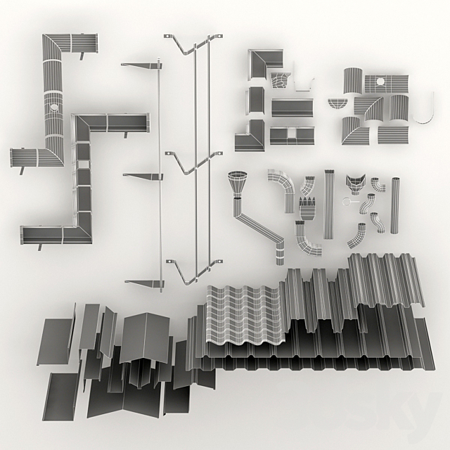 elements of a roof 3DSMax File - thumbnail 3