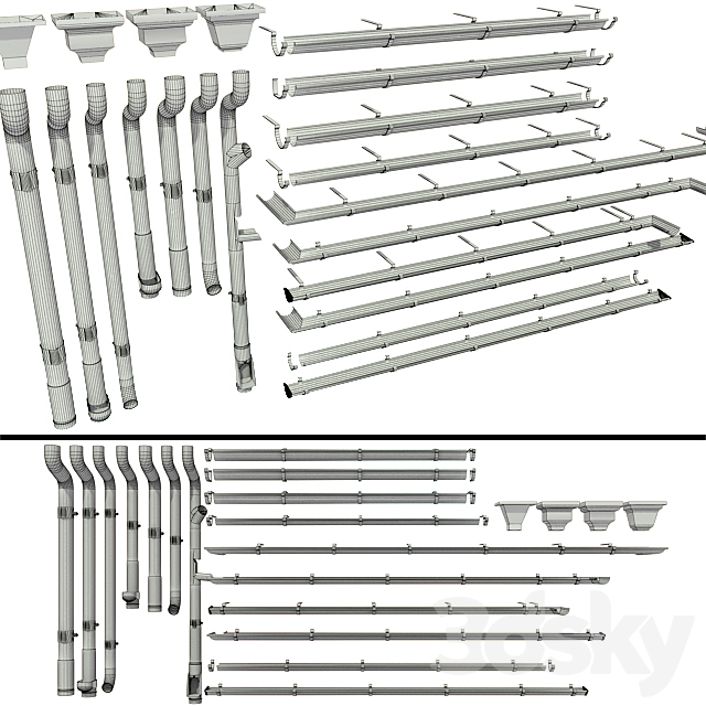 Elements of the drainage system 3ds Max - thumbnail 2