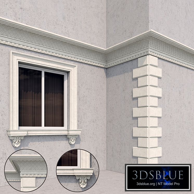 facade classic style_2 3DS Max - thumbnail 3