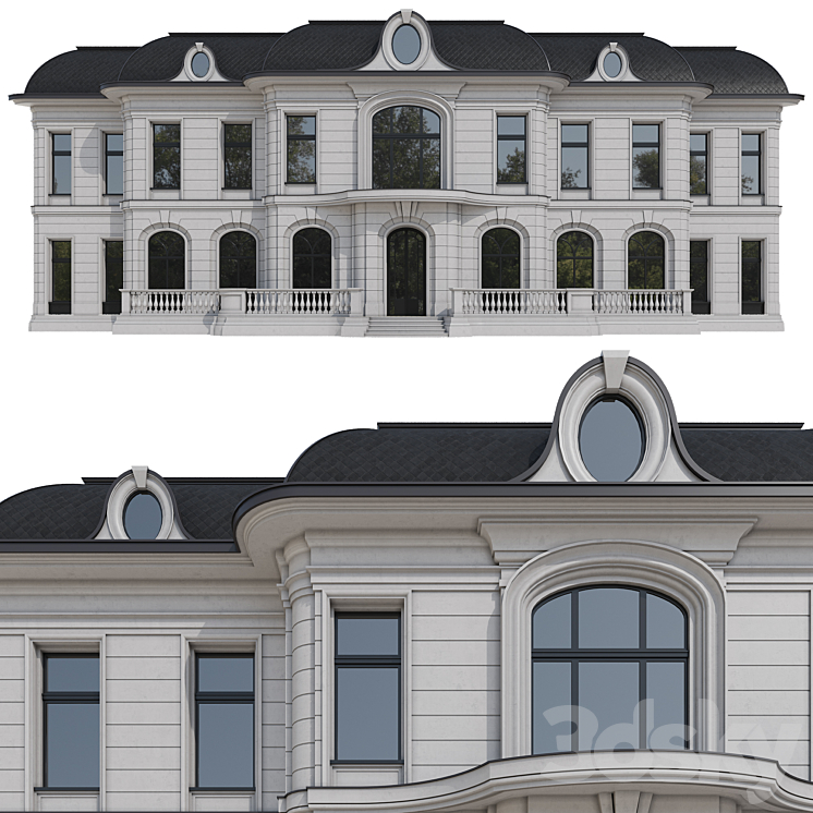 Facade of the Ralph Lauren house 3DS Max - thumbnail 1