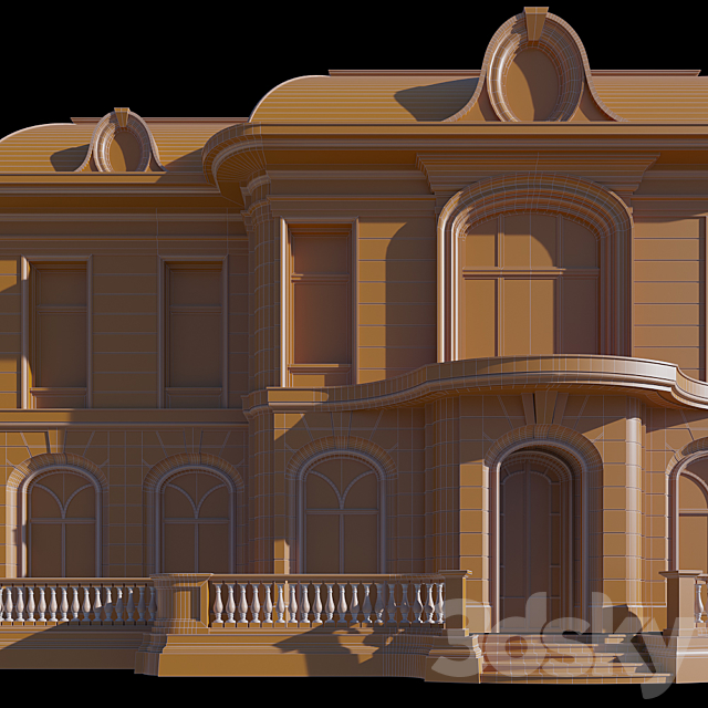 Facade of the Ralph Lauren house 3DS Max Model - thumbnail 3